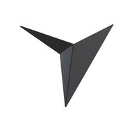 LED Aplique De Metal Para El Dormitorio B:20 Cm 3000 K Lámpara De Pared Negra