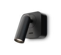 LED Aplique Interruptor Negro Salón Flexible H: 6,5 CM 3000K Focos, Lámpara