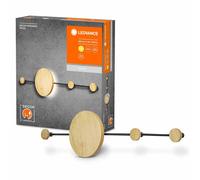 LED Aplique Luz Ganchos Decoración Perchero Madera 80cm 6W 620lm Blanco Cálido