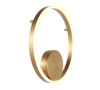 LED Aplique Metal Plástico en Dorado H:40CM 2700K Anillo Wandleuchte Pasillo
