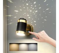 LED Applique da Parete Tocco Camera da Letto Lampade da Parete con Interruttore Touch Interno Lampada da Parete Oscuramento Continuo 3000K-6000K Lampada da Lettura per Comodino Soggiorno Scale Balcone