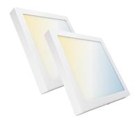 LED ATOMANT 2x Plafon LED Cuadrado Superficie 30x30cm 24W CCT 3000-6500K