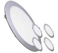 LED ATOMANT 5x Panel LED Redondo Plata Corte 280mm 24W Color Luz Calida
