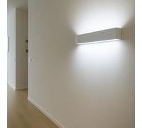 LED ATOMANT Aplique de Pared LED Blanco 41CM 7W, Exterior e Interior, Blanco Frio (6500K), Diseño Moderno y Resistente, Uso en Horizontal o Vertical
