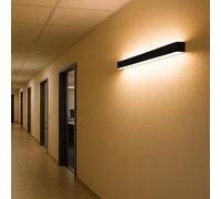 LED ATOMANT Aplique de Pared LED Negro 83CM 14W, Exterior e Interior, Blanco Calido (3000K), Diseño Moderno y Resistente, Uso en Horizontal o Vertical