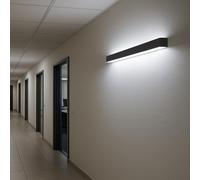 LED ATOMANT Aplique de Pared LED Negro 83CM 14W, Exterior e Interior, Blanco Frio (6500K), Diseño Moderno y Resistente, Uso en Horizontal o Vertical