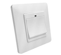 LED ATOMANT Interruptor Inteligente Wifi 1 Pulsador, Color Blanco, Apariencia Clasica con medidas Standard, Pulsador de pared Control Mediante APP Smart Life, Compatible con Alexa, Google Assistant