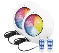 LED ATOMANT Lote de 2 Focos de piscina LED 45W RGB 12V AC, Luz para Piscina Impermeable IP68 Sumergible, Cable 1,5m, Con Mando a distancia por control remoto