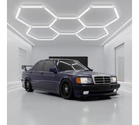 LED ATOMANT Luz LED Hexagonal 168W 18000LM 6500K IP44 para Techo de Taller, Parking o Gimnasio, Alta Luminosidad y Montaje Facil