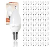 LED ATOMANT Pack 100x Bombilla LED E14 Vela C37 6W, Color Blanco Neutro, 610 Lumenes, Casquillo fino, Equivalente a 60W tradicional