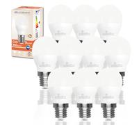 LED ATOMANT Pack 10x Bombilla LED E27 G45 9W. Color Blanco Neutro (4500K). 950 lumenes. Casquillo grueso. Equivalente 95W tradicional.