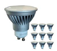 LED ATOMANT Pack 10x Bombilla LED GU10 7W Regulable. Color Blanco Frio (6500K). 680 lumenes reales. 120 grados de apertura. Recambio bombillas 65W.