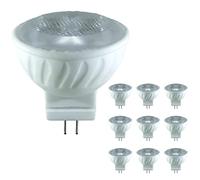 LED ATOMANT Pack 10x Bombilla LED MR11 12V. Color Blanco Calido (3000K). 350 Lumenes. GU4 Equivalente a Halogeno de 35W.