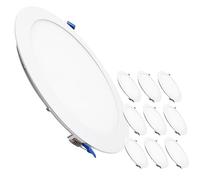 LED ATOMANT Pack 10x Downlight LED Panel Redondo 240mm 20W, CCT (Selector de Color Blanco Calido, Neutro y Frio), Corte 220mm, 1800 Lumenes, Driver incluido