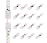 LED ATOMANT Pack 16x Conector Flexible Recto para Tiras LED Monocromo 10mm, Union Sin Soldadura para Tramos Separados, Instalacion Facil y Rapida, Ideal para Montajes Continuos