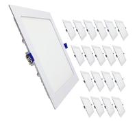 LED ATOMANT Pack 20x Downlight LED Panel Cuadrado 225mm 20W, CCT (Selector de Color Blanco Calido, Neutro y Frio), Corte 205mm, 1800 lumenes, Driver incluido