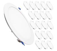LED ATOMANT Pack 20x Downlight LED Panel Redondo 240mm 20W, CCT (Selector de Color Blanco Calido, Neutro y Frio), Corte 220mm, 1800 Lumenes, Driver incluido