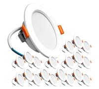 LED ATOMANT Pack 20x Downlight LED Redondo Empotrable, Corte 75-90mm 4W, Blanco Neutro (4000K), 200 Lumenes, Ceiling Integrado Directo a 220V