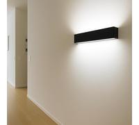 LED ATOMANT Pack 2x Aplique de Pared LED Negro 41CM 7W, Exterior e Interior, Blanco Frio (6500K), Diseño Moderno y Resistente, Uso en Horizontal o Vertical