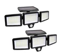 LED ATOMANT Pack 2x Aplique LED Solar Exterior con Sensor de Movimiento, 2400mAh, Luces Ajustables 270° y Control Remoto, Ideal para Jardines, Terrazas, Fachadas, Garajes y Entradas