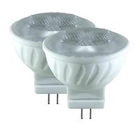 LED ATOMANT Pack 2x Bombilla LED MR11 12V. Color Blanco Calido (3000K). 350 Lumenes. GU4 Equivalente a Halogeno de 35W.