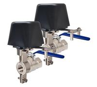 LED ATOMANT Pack 2X Controlador de Valvula de Agua/Gas Inteligente Wi-Fi, Llave de Paso/riego inalambrica, Control App Smart Life o Tuya, Alexa y Google Home, Para valvula de hasta 1 1/2 pulgadas