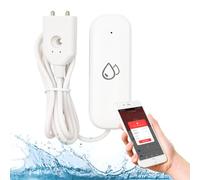 LED ATOMANT Pack 2X Detector Fugas de Agua, Inteligente WiFi, Control por App Smart Life, Compatible Alexa y Google Home, Alarma de Inundaciones, Cocina, Baño, Garaje