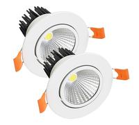 LED ATOMANT Pack 2x Downlight LED Orientable, Corte 65mm, 7W, Color Blanco Frio (6500K), 650 Lumenes