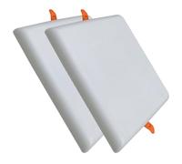 LED ATOMANT Pack 2X Downlight LED Panel Cuadrado 36W, Corte Ajustable (60-210mm), Color Blanco Frio (6500K), 3300 lumenes, Sin Marco