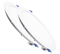 LED ATOMANT Pack 2x Downlight LED Panel Extraplano Redondo 225mm 20W, CCT (Selector de Color Blanco Calido, Neutro y Frio), Corte 205mm, 1800 lumenes, Driver incluido