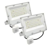 LED ATOMANT Pack 2x Foco Proyector LED 30W con Sensor de Movimiento, Color Blanco Frio (6500K), Impermeable IP65, 4200 Lumenes, Luces LED Exterior