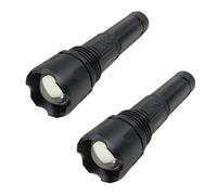 LED ATOMANT Pack 2x Linterna LED Zoom USB Recargable con Bateria Larga Duracion 18650, Alta potencia, Tactica 5 Modos luz, IPX4, luminica, trabajo, camping, senderismo, actividades aire libre