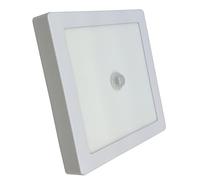 LED ATOMANT Pack 2x Plafon LED Cuadrado Superficie 20W, con sensor de movimiento y crepuscular, 1800 lumenes, (Enciende solo de noche), Color Blanco Frio (6500K)