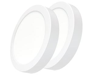 LED ATOMANT Pack 2x Plafon LED Redondo Superficie 220mm, 20W, Color Blanco Neutro (4500K), 1800 Lumenes, Driver Incluido