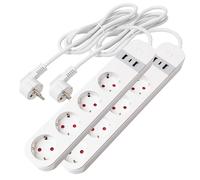 LED ATOMANT Pack 2X Regleta Inteligente WiFi USB, Enchufe Multiple Alargador con 4 Tomas, 2 Puertos USB y 1 Tipo C, Regleta WiFi con Interruptor, Smart Life y Tuya, Compatible con Alexa y Google Home