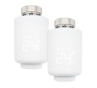 LED ATOMANT Pack 2X Valvula Termostatica Inteligente Zigbee para Radiador, Control por Voz y App, Programable, Compatible con Alexa y Google Home, Termostato Radiador WiFi, Color Blanco