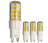 LED ATOMANT Pack 4x Bombilla LED G9 5W Regulable. Color Blanco Calido (3000K). 550 Lumenes. Equivalentes A Bombillas Halógenas De 60W. Base Ceramica.