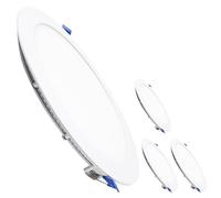 LED ATOMANT Pack 4x Downlight LED Panel Extraplano Redondo 220mm 20W, CCT (Selector de Color Blanco Calido, Neutro y Frio), Corte 200mm, 1800 lumenes, Driver incluido