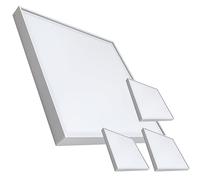 LED ATOMANT Pack 4x Kit Soporte Para Superficie + Panel LED 60x60cm 48W, CCT (Selector de Color Blanco Calido, Neutro y Frio), 5000 Lumenes, Driver incluido