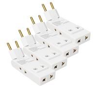 LED ATOMANT Pack 4X Ladrón Enchufe Ultra Plano con 4 Enchufes Doble (Europeo Tipo A-F y Americano Tipo A) Cabezal Giratorio 180º. Ideal para Espacios reducidos