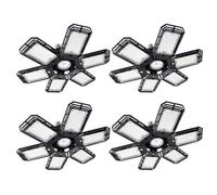 LED ATOMANT Pack 4x Luces de Garaje LED 50W, Diseño Hexagonal con 6 Paneles Ajustables, Iluminacion Blanca Fria 6000LM, Angulo Direccionable 90º por Panel, Casquillo E27, Facil Instalacion