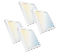 LED ATOMANT Pack 4x Plafon LED Cuadrado Superficie 30x30cm 24W, CCT (Selector de Color Blanco Calido, Neutro y Frio), 2200 lumenes, Driver incluido