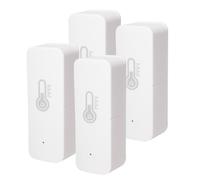 LED ATOMANT Pack 4x Termometro Higrometro Sensor de Temperatura y Humedad WIFI, Uso en Interior y Exterior, Control por App Smart Life, Compatible con Alexa y Google Home