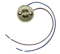 LED ATOMANT Pack 50x GU10 Portalamparas, Cable silicona largo 20cm 0.5mm², 300-500V, Conector Base de Ceramica para Bombilla GU10 LED o Halogena, Bases para lamparas