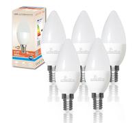 LED ATOMANT Pack 5x Bombilla LED E14 Vela C37 9W, Color Blanco Calido, 950 Lumenes, Casquillo fino, Equivalente a 80W tradicional