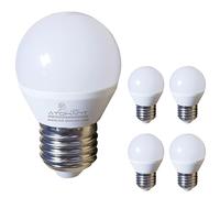 LED ATOMANT Pack 5x Bombilla LED E27 G45 7W. Color Blanco Neutro (4500K). 630 lumenes. Casquillo grueso. Equivalente 75W tradicional.
