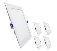 LED ATOMANT Pack 5x Downlight LED Panel Cuadrado 220mm 20W, CCT (Selector de Color Blanco Calido, Neutro y Frio), Corte 205mm, 1800 lumenes, Driver incluido