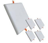 LED ATOMANT Pack 5x Downlight LED Panel Cuadrado 36W, Corte Ajustable (60-210mm), Color Blanco Calido (3000K), 3300 lumenes, Sin Marco