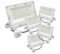 LED ATOMANT Pack 5x Foco Proyector LED 30W con Sensor de Movimiento, Color Blanco Frio (6500K), Impermeable IP65, 4200 Lumenes, Luces LED Exterior