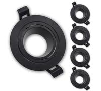 LED ATOMANT Pack 5x Marco Foco Empotrable GU10 Negro, Aro Downlight Soporte Redondo Bombilla LED GU10, Orientable hasta 30º